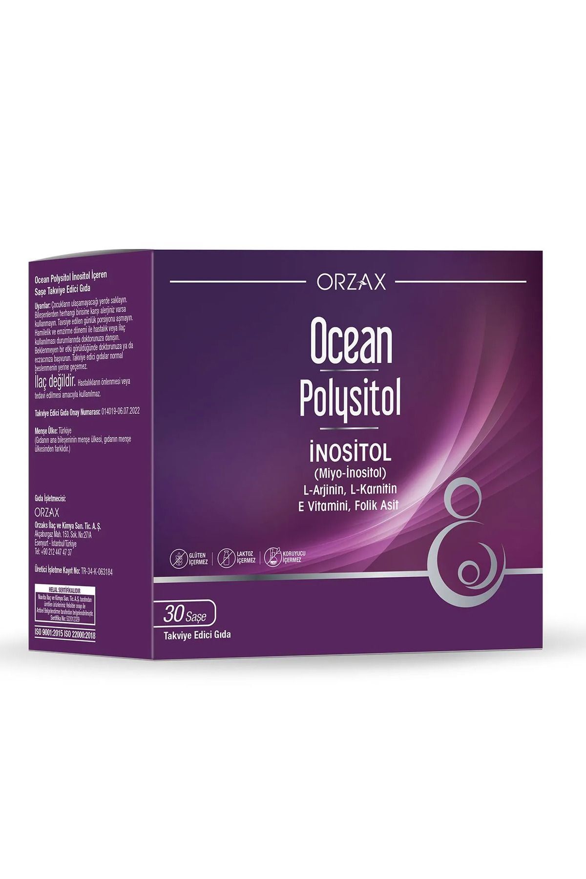 Ocean Polysitol İnositol İçeren Takviye Edici Gıda 30 Saşe