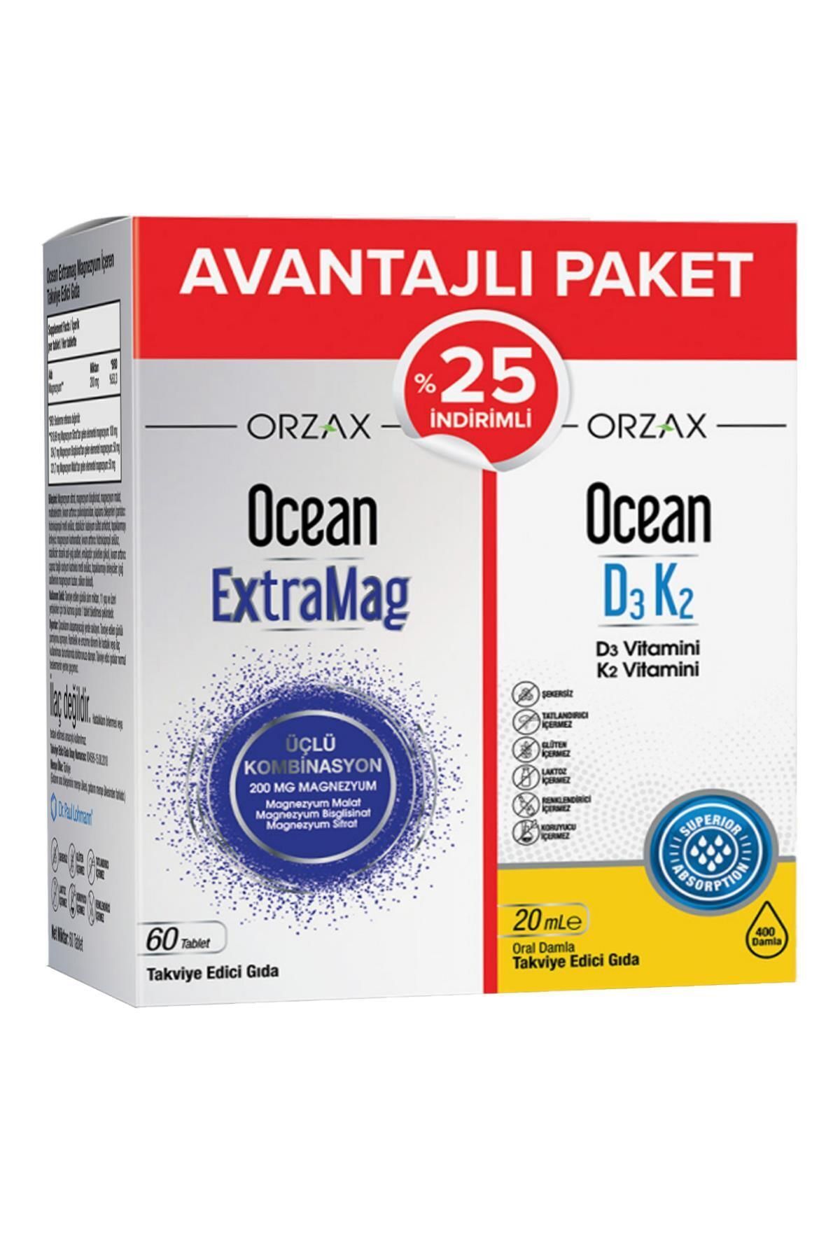 Ocean Extramag 60 Tablet + Ocean D3 K2 20 ml %25 Kofre