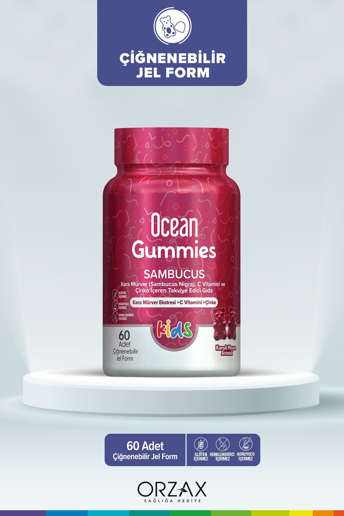 Gummies Sambucus 60 Adet Çiğnenebilir Jel Form