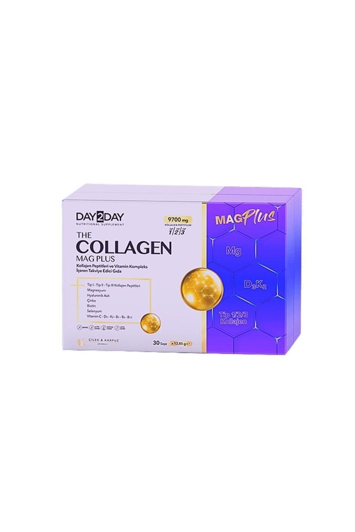 The Collagen Mag Plus Çilek Ve Karpuz Aromalı Takviye Edici Gıda 9700mg 30 Şase