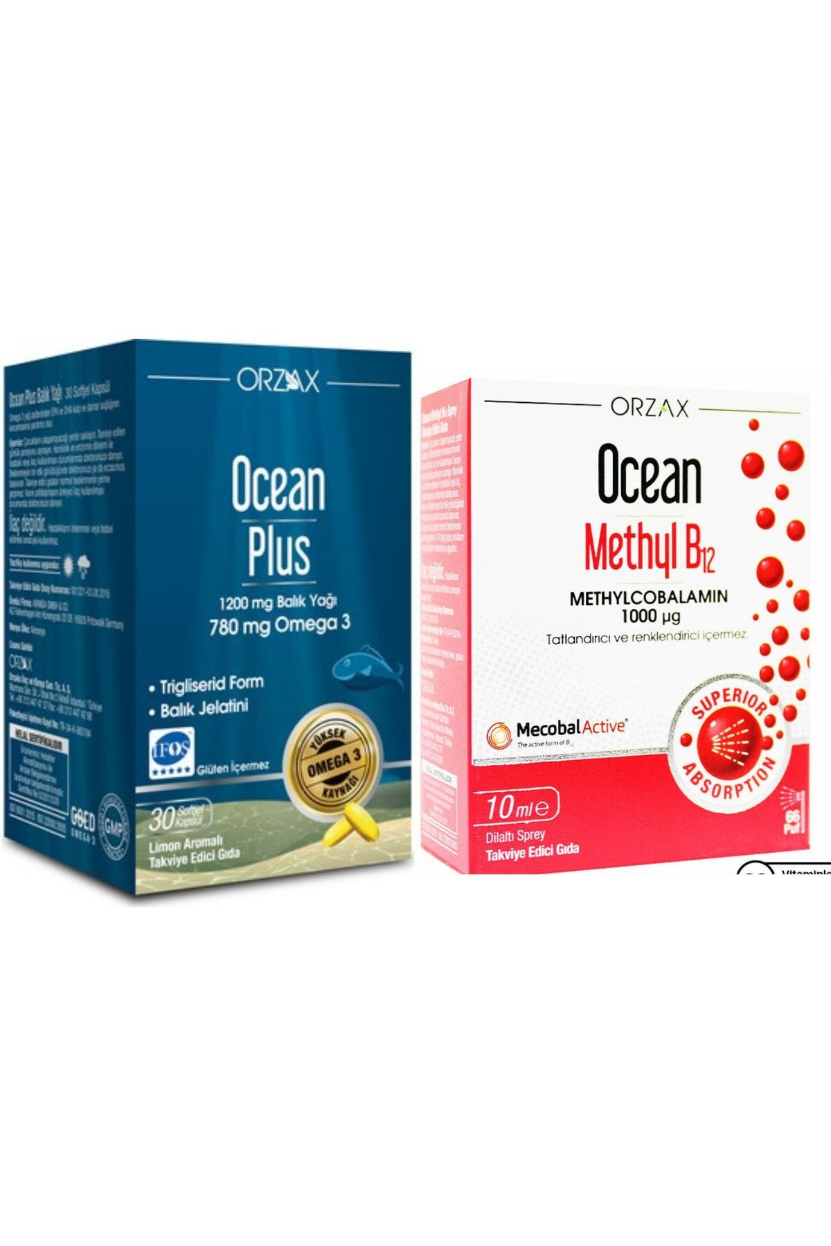 Plus Omega 3 1200 Mg 30 Kapsül + Methyl B12 1000µg Sprey 10 Ml