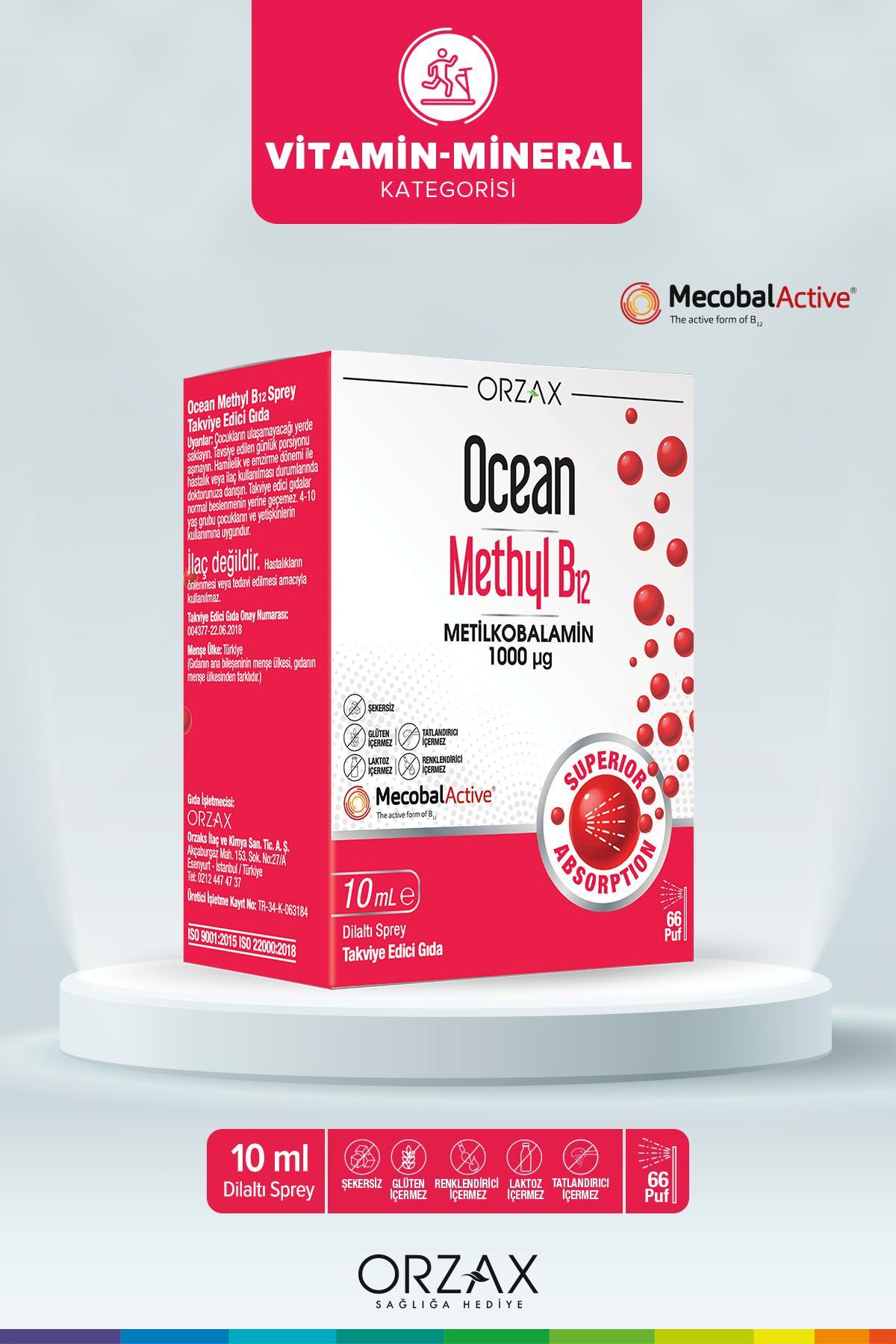 Methyl Cobalamin B12 Sprey 10 ml