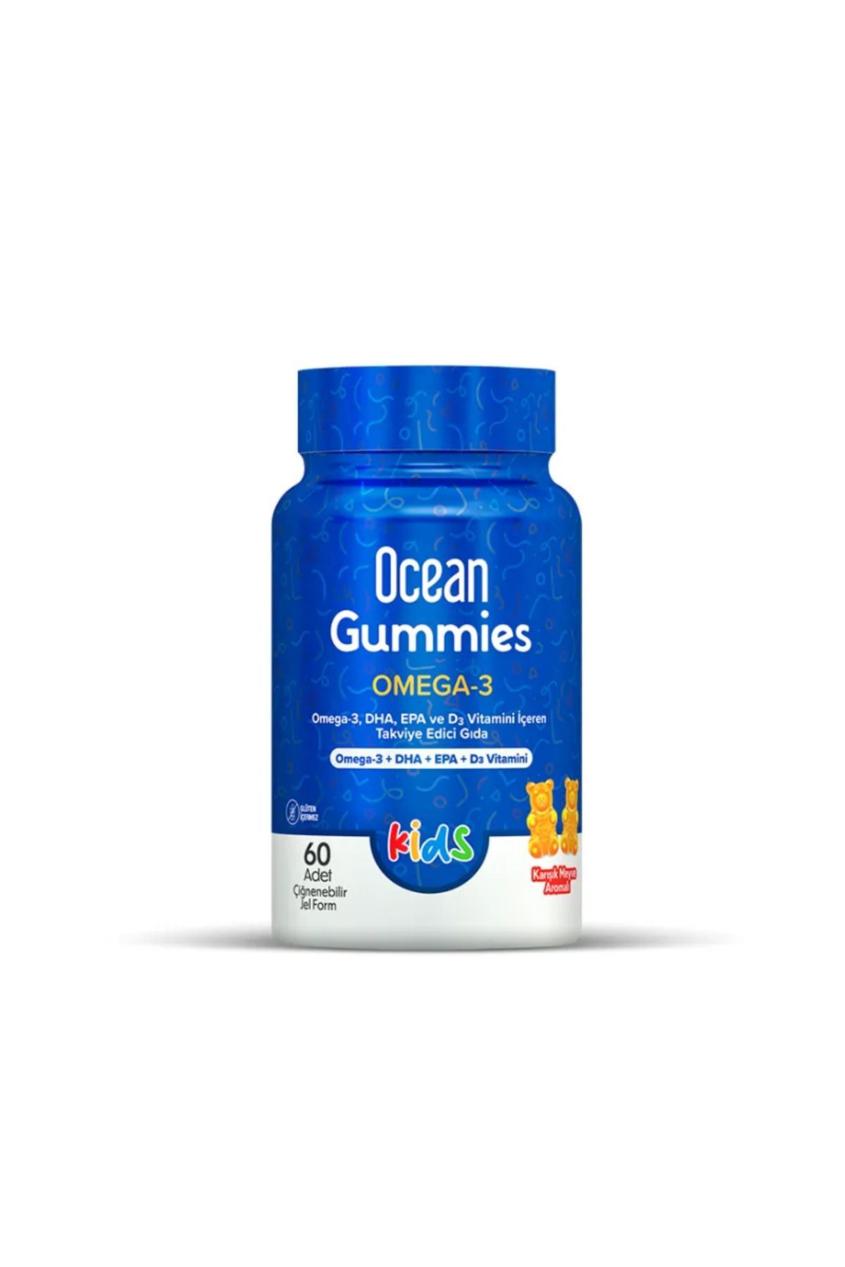 Ocean Gummies Omega 3 Kids 60 Çiğnenebilir Jel Form