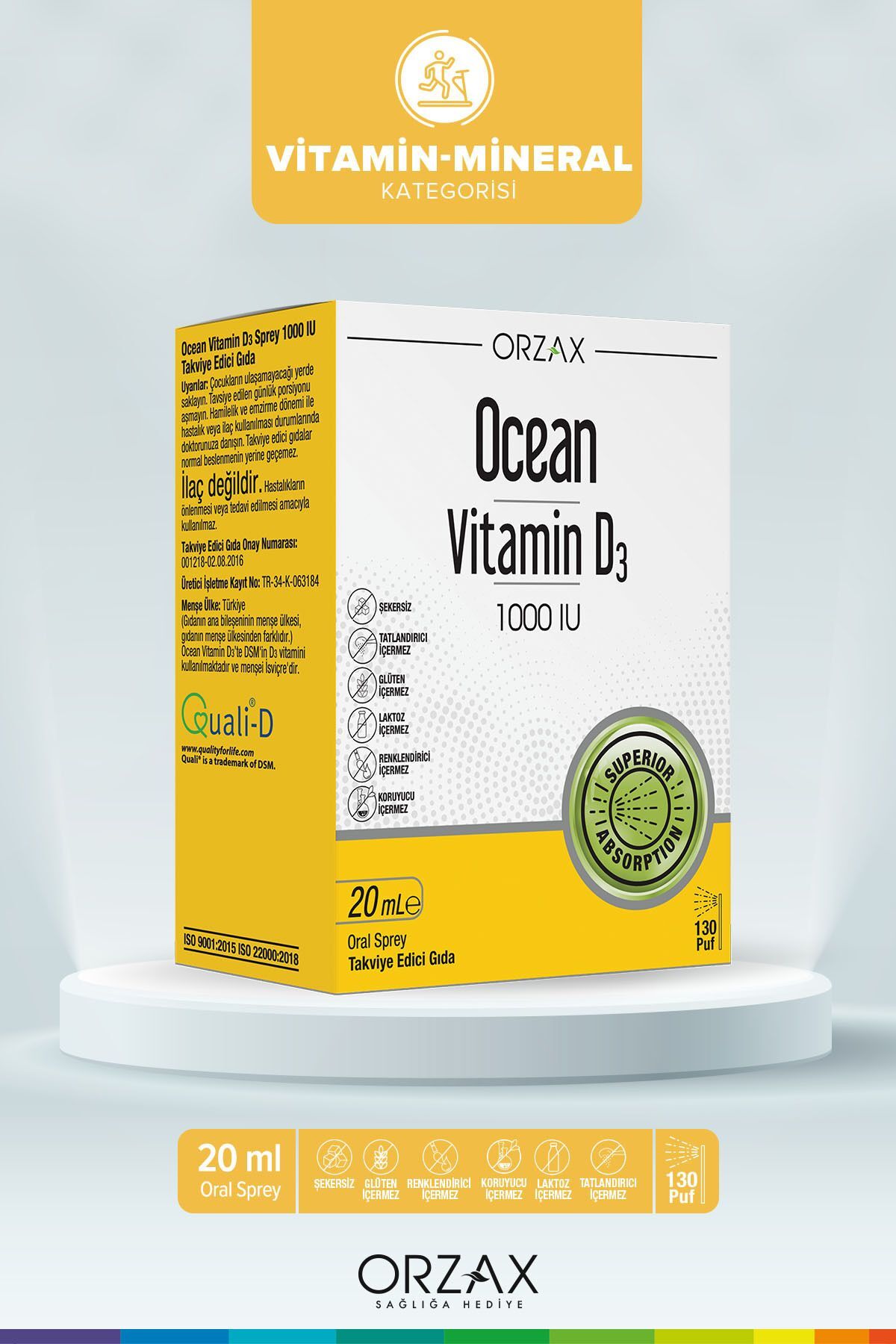 Vitamin D3 1000 Iu Sprey - 20 ml