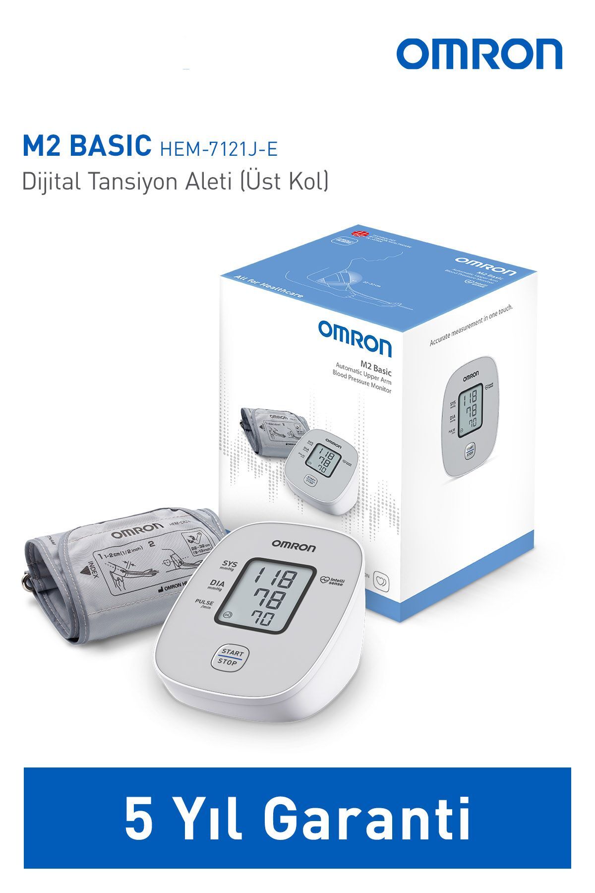 M2 Basic Üst Koldan Ölçer Dijital Tansiyon Aleti