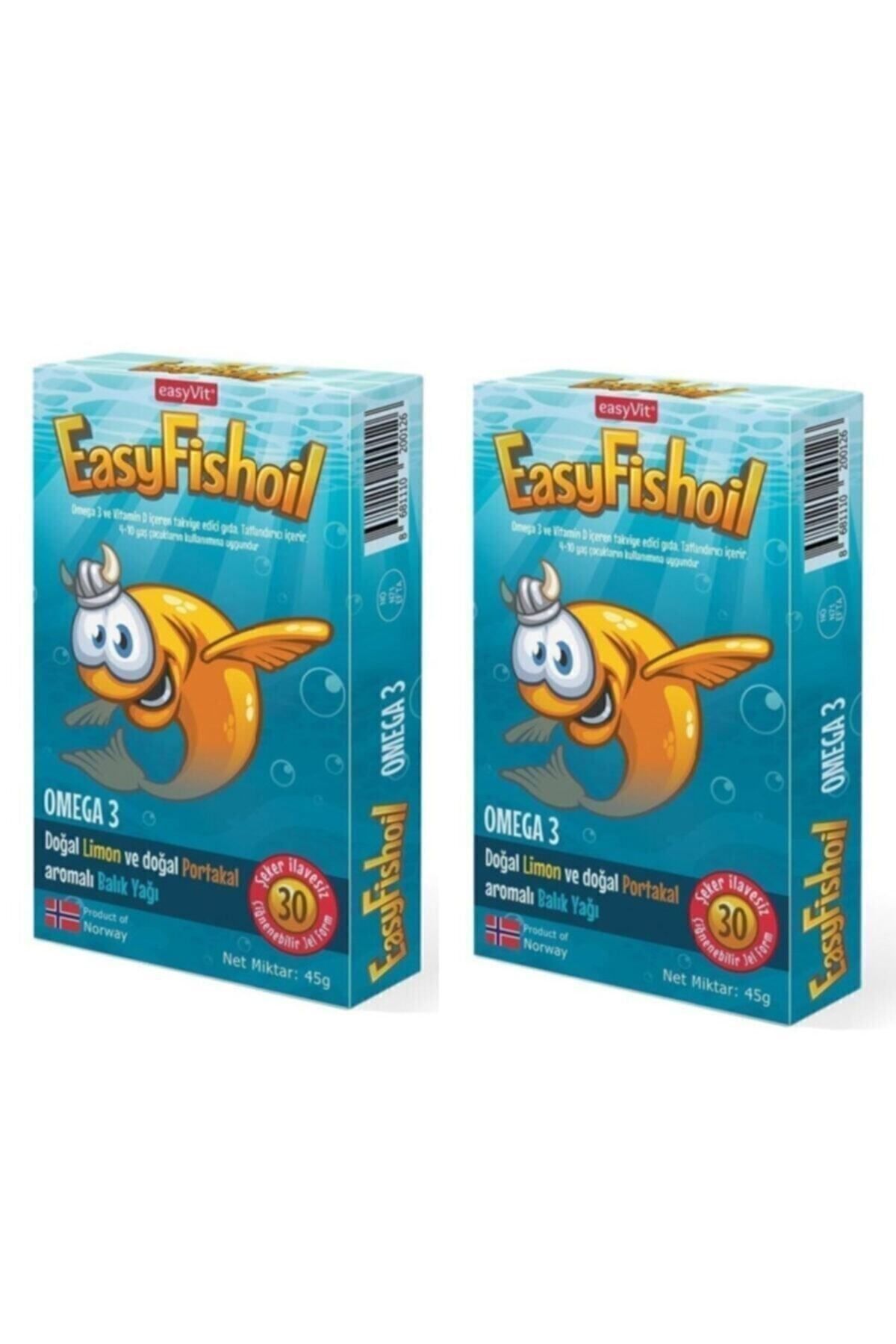 Easyfishoil Balık Yağı Çiğnenebilir Portakal Ve Limon Aromalı 30 Tablet X 2 Adet