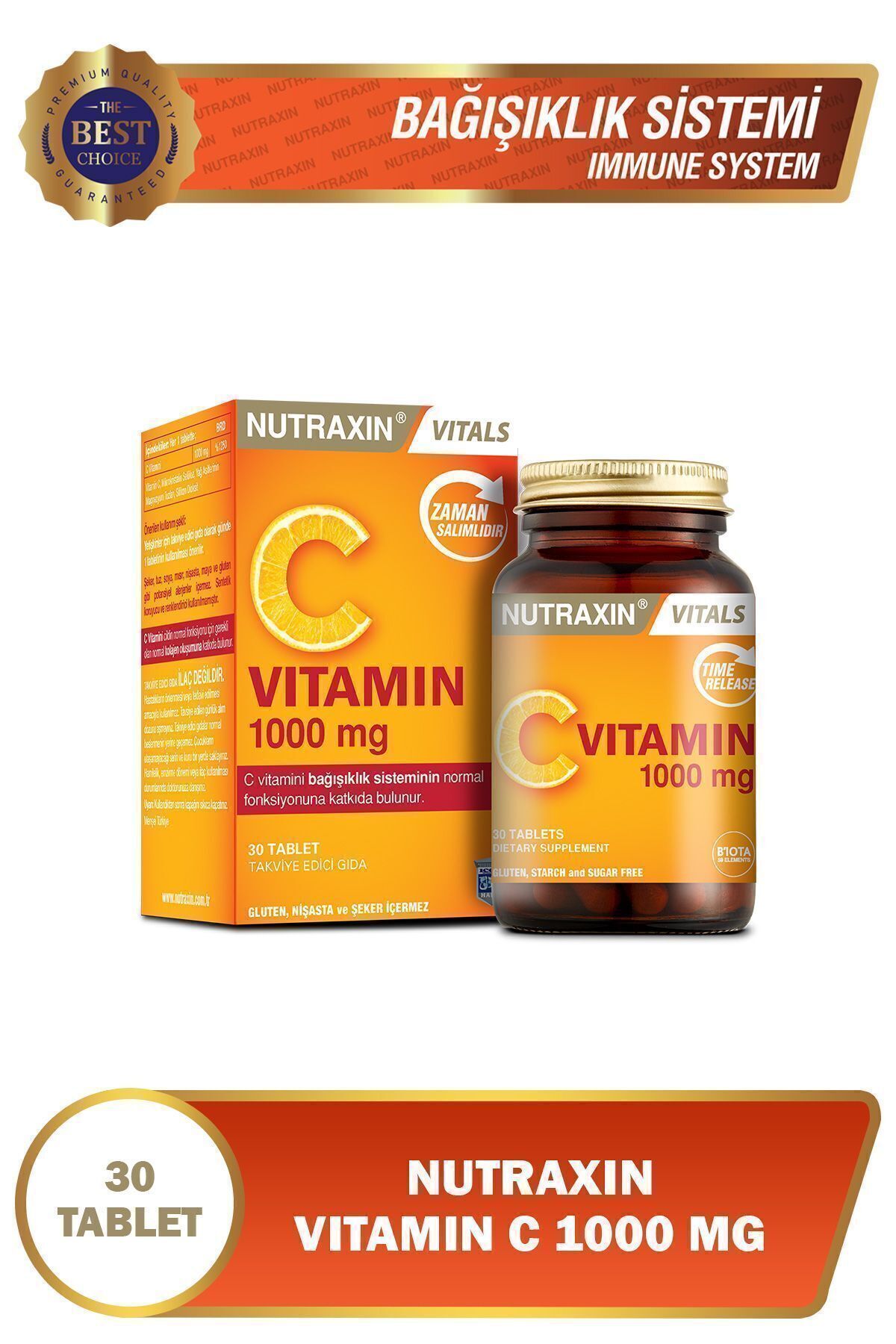 C Vitamin 1000 Mg - C Vitamini Deposu Zaman Salınımlı 30 Tablet