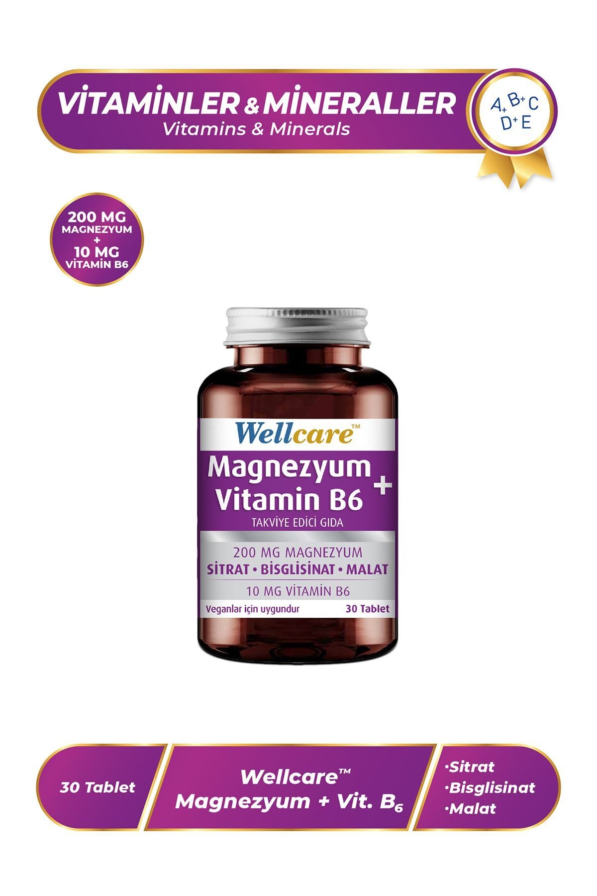 Magnezyum Vitamin B6 - 30 Tablet