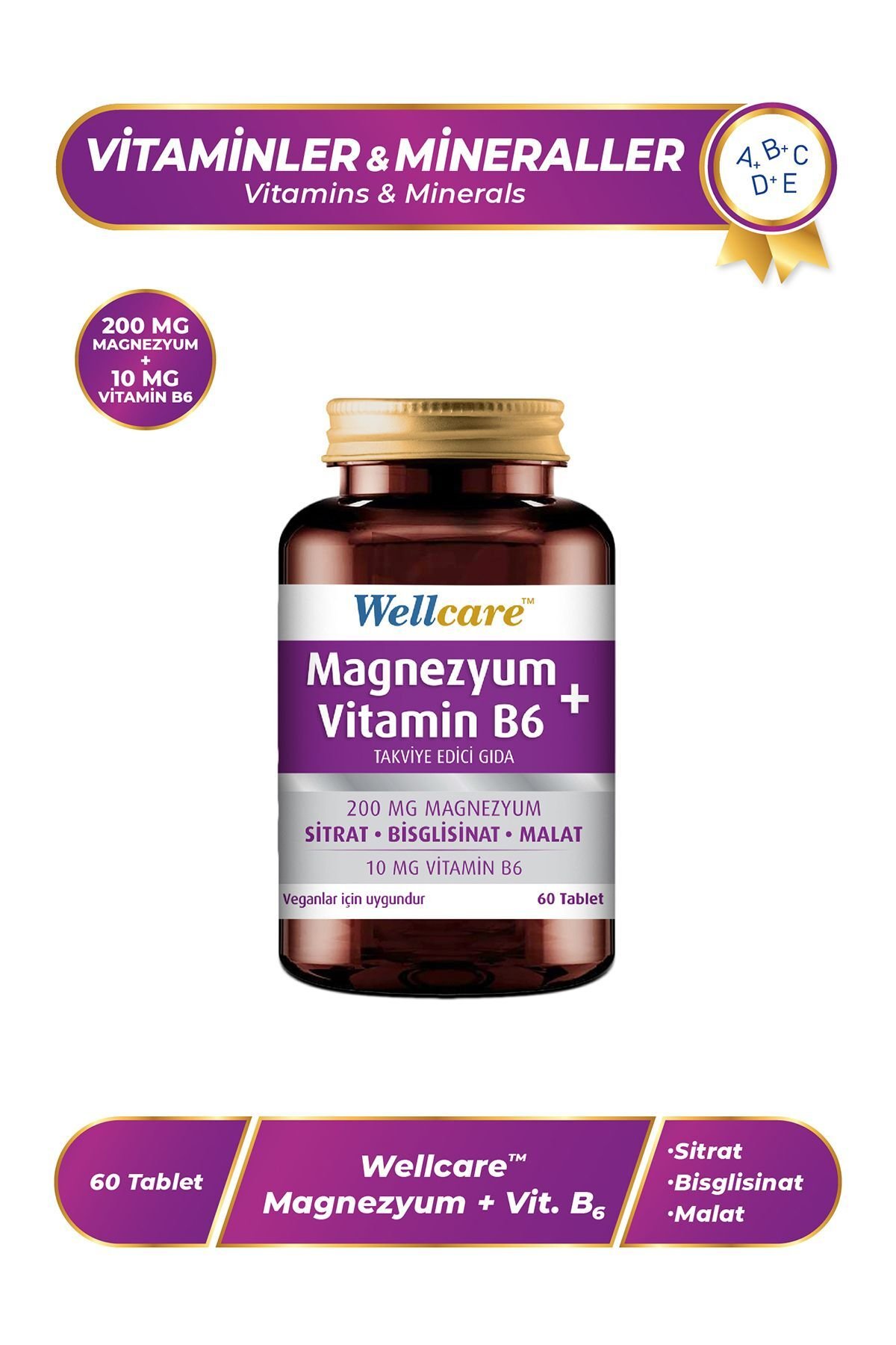 Magnezyum Vitamin B6 - 60 Tablet